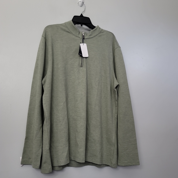 Mizzen+Main ProFlex Quarter Zip Sage Green Heather - Picture 11 of 11